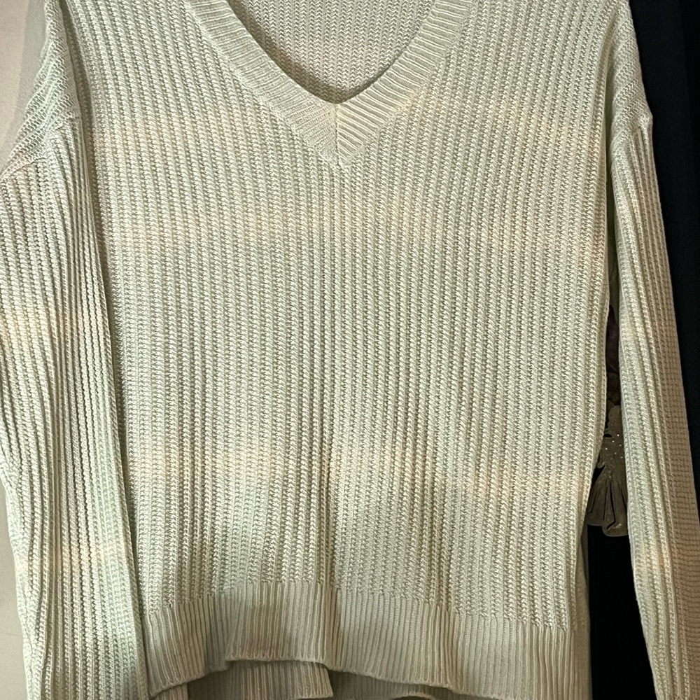 V-Neck Light Teal Sweater